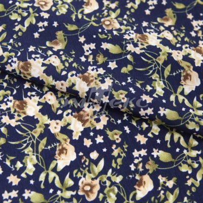 Плательная ткань "Фламенко" 1.1, 80 гр/м2, шир.150 см, принт растительный - купить в Нижнекамске. Цена 241.49 руб.