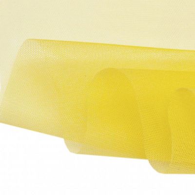 Фатин жесткий 16-68, 22 гр/м2, шир.180см, цвет жёлтый - купить в Нижнекамске. Цена 89.29 руб.