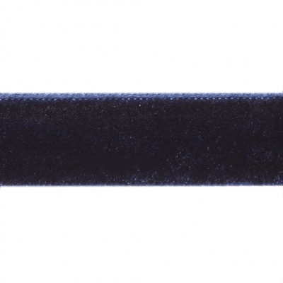 Лента бархатная нейлон, шир.12 мм, (упак. 45,7м), цв.180-т.синий - купить в Нижнекамске. Цена: 411.60 руб.