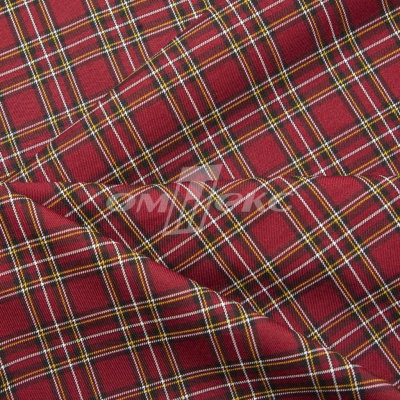 Ткань костюмная клетка 24379 2012, 230 гр/м2, шир.150см, цвет бордовый/бел/жел - купить в Нижнекамске. Цена 539.74 руб.