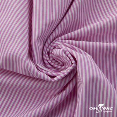 Ткань сорочечная Полоска Кенди, 115 г/м2, 58% пэ,42% хл, шир.150 см, цв.1-розовый, (арт.110) - купить в Нижнекамске. Цена 306.69 руб.