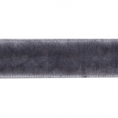 Лента бархатная нейлон, шир.12 мм, (упак. 45,7м), цв.189-т.серый - купить в Нижнекамске. Цена: 457.61 руб.
