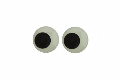 Глазки для игрушек, круглые, с ресничками, 10 мм/упак.50+/-2 шт, цв. -черно-белые - купить в Нижнекамске. Цена: 21.24 руб.
