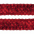 Тесьма с пайетками 3, шир. 35 мм/уп. 25+/-1 м, цвет красный - купить в Нижнекамске. Цена: 1 308.30 руб.