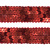 Тесьма с пайетками 3, шир. 20 мм/уп. 25+/-1 м, цвет красный - купить в Нижнекамске. Цена: 778.19 руб.