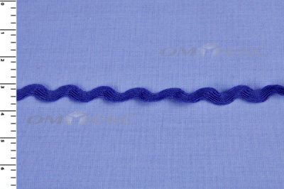 Тесьма плетеная "Вьюнчик"/синий - купить в Нижнекамске. Цена: 40.72 руб.
