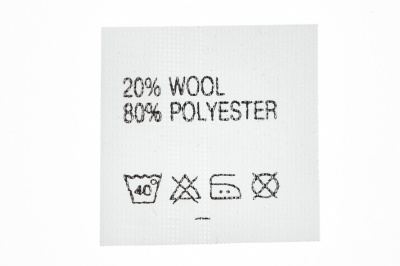 Состав и уход 20% wool 80% poliester - купить в Нижнекамске. Цена: 64.21 руб.