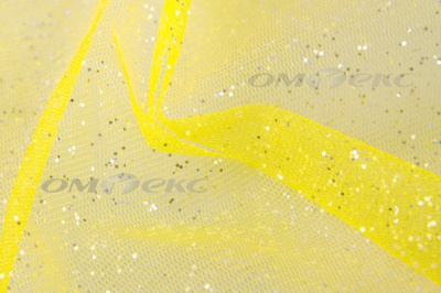 Сетка Глиттер, 40 гр/м2, шир.160см, цвет жёлтый - купить в Нижнекамске. Цена 163.01 руб.