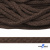 Шнур плетеный d-6 мм, 70% хлопок 30% полиэстер, уп.90+/-1 м, цв.1073-т.коричневый - купить в Нижнекамске. Цена: 594 руб.