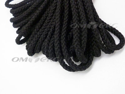 Шнур В-035 4 мм круп.плетение 100 м черный - купить в Нижнекамске. Цена: 156.40 руб.