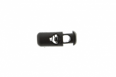 8108 Фиксатор пластиковый "Бочонок", 20х8 мм, цвет чёрный - купить в Нижнекамске. Цена: 1.29 руб.