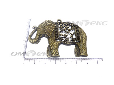 Декоративный элемент для творчества из металла "Слон"  - купить в Нижнекамске. Цена: 26.93 руб.
