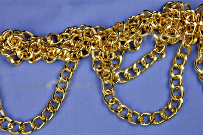 Цепь металл декоративная №11 (17*13) золото (10+/-1 м)  - купить в Нижнекамске. Цена: 1 341.87 руб.