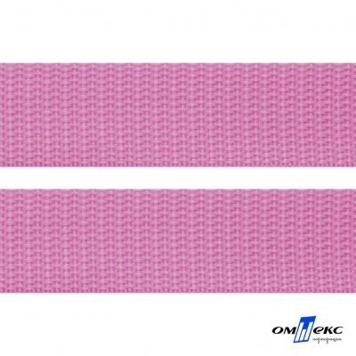 Розовый- цв.513-Текстильная лента-стропа 550 гр/м2 ,100% пэ шир.30 мм (боб.50+/-1 м) - купить в Нижнекамске. Цена: 475.36 руб.