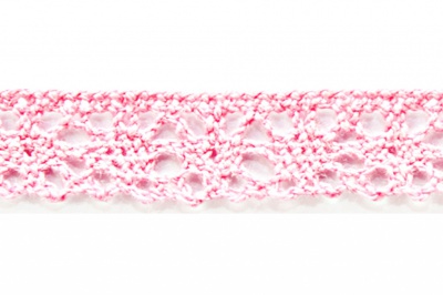 Тесьма кружевная 0621-1607, шир. 15 мм/уп. 20+/-1 м, цвет 096-розовый - купить в Нижнекамске. Цена: 302.42 руб.