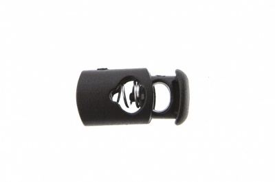8021 Фиксатор пластиковый "Цилиндр", 20х10 мм, цвет чёрный - купить в Нижнекамске. Цена: 1.29 руб.