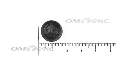 51820/15 мм (2 пр)  черные пуговицы - купить в Нижнекамске. Цена: 0.87 руб.