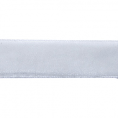 Лента бархатная нейлон, шир.12 мм, (упак. 45,7м), цв.01-белый - купить в Нижнекамске. Цена: 462.28 руб.