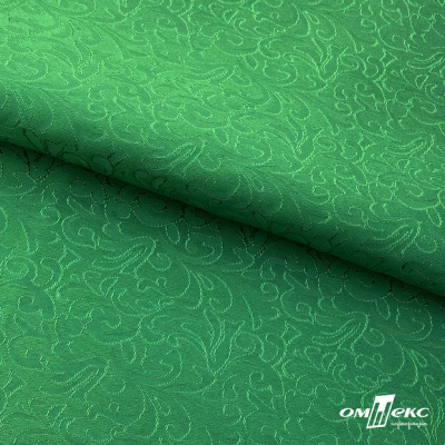 Ткань жаккард королевский, 100% полиэстр 180 г/м 2, шир.150 см, цв-зеленый - купить в Нижнекамске. Цена 293.39 руб.