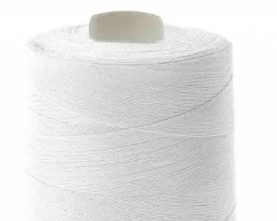 Швейные нитки (армированные) 28S/2, нам. 2 500 м, цвет белый - купить в Нижнекамске. Цена: 148.95 руб.