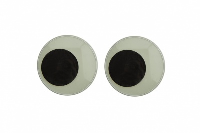 Глазки для игрушек, круглые, с бегающими зрачками, 40 мм/упак.20+/-2 шт, цв. -черно-белые - купить в Нижнекамске. Цена: 158.73 руб.