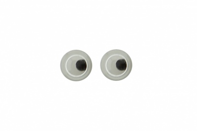 Глазки для игрушек, круглые, с бегающими зрачками, 3 мм/упак.100+/-5 шт, цв. -черно-белые - купить в Нижнекамске. Цена: 25.40 руб.