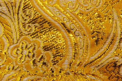 Ткань костюмная жаккард №12, 140 гр/м2, шир.150см, цвет жёлтый - купить в Нижнекамске. Цена 383.29 руб.