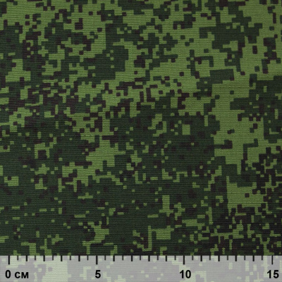 Униформ Рип Стоп 80/20 полиэфир/хлопок, 205 г/м2,  принтованный темно-зеленый, ВО, шир. 150 см - купить в Нижнекамске. Цена 191.15 руб.