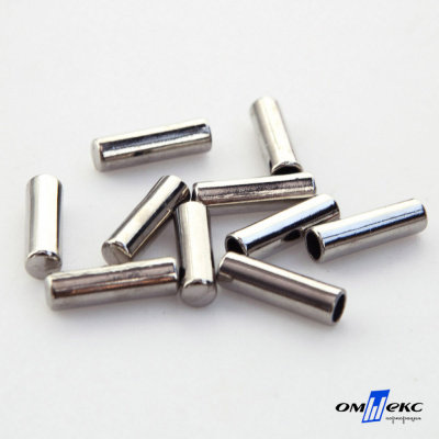 06033-Наконечник для шнура металл, отв. 4 мм, цв. никель - купить в Нижнекамске. Цена: 6.08 руб.
