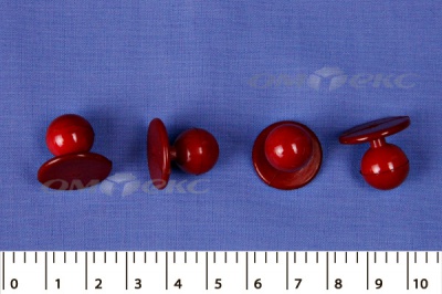 Пуговица поварская "Пукля", 10 мм, цвет красный - купить в Нижнекамске. Цена: 2.28 руб.