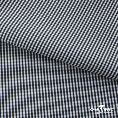 Ткань сорочечная Клетка Виши, 115 г/м2, 58% пэ,42% хл, шир.150 см, цв.6-черный, (арт.111) - купить в Нижнекамске. Цена 306.69 руб.