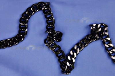 Цепь металл декоративная №9 (13,5*16,5) черная (10+/-1 м)  - купить в Нижнекамске. Цена: 808.92 руб.