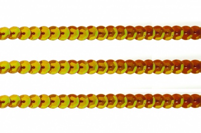 Пайетки "ОмТекс" на нитях, CREAM, 6 мм С / упак.73+/-1м, цв. 88 - оранжевый - купить в Нижнекамске. Цена: 300.55 руб.