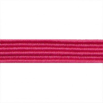 Резиновые нити с текстильным покрытием, шир. 6 мм ( упак.30 м/уп), цв.- 84-фуксия - купить в Нижнекамске. Цена: 155.22 руб.