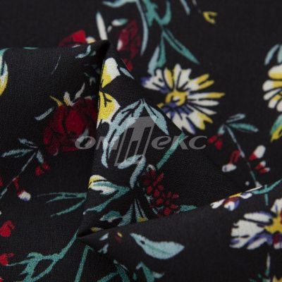 Плательная ткань "Фламенко" 6.2, 80 гр/м2, шир.150 см, принт растительный - купить в Нижнекамске. Цена 239.03 руб.