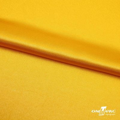 Поли креп-сатин 13-0859, 125 (+/-5) гр/м2, шир.150см, цвет жёлтый - купить в Нижнекамске. Цена 155.57 руб.