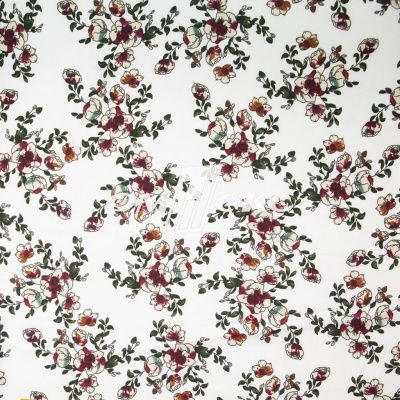 Плательная ткань "Фламенко" 23.1, 80 гр/м2, шир.150 см, принт растительный - купить в Нижнекамске. Цена 264.56 руб.