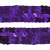 Тесьма с пайетками 12, шир. 20 мм/уп. 25+/-1 м, цвет фиолет - купить в Нижнекамске. Цена: 778.19 руб.