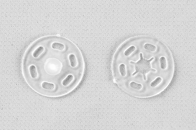 Кнопки пришивные пластиковые 15 мм, блистер 24шт, цв.-прозрачные - купить в Нижнекамске. Цена: 68.79 руб.