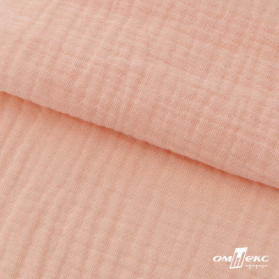 Ткань Муслин, 100% хлопок, 125 гр/м2, шир. 140 см #201 цв.(18)-розовый персик - купить в Нижнекамске. Цена 464.97 руб.