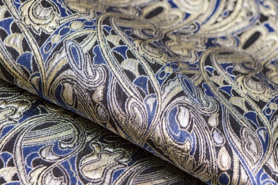 Ткань костюмная жаккард, 135 гр/м2, шир.150см, цвет синий№18 - купить в Нижнекамске. Цена 441.95 руб.
