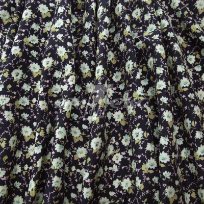 Плательная ткань "Софи" 8.1, 75 гр/м2, шир.150 см, принт растительный - купить в Нижнекамске. Цена 243.96 руб.