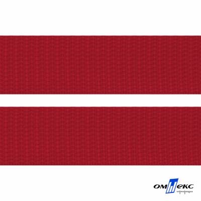 Красный- цв.171-Текстильная лента-стропа 550 гр/м2 ,100% пэ шир.40 мм (боб.50+/-1 м) - купить в Нижнекамске. Цена: 637.68 руб.