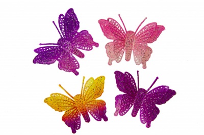 Бабочка декоративная пластиковая #12 - купить в Нижнекамске. Цена: 7.09 руб.