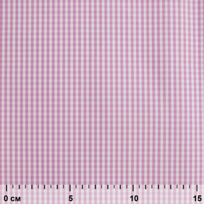 Ткань сорочечная Клетка Виши, 115 г/м2, 58% пэ,42% хл, шир.150 см, цв.1-розовый, (арт.111) - купить в Нижнекамске. Цена 306.69 руб.