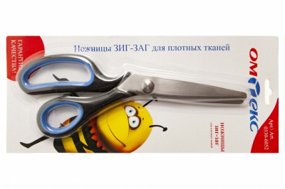 Ножницы арт.0330-6052 "ЗИГ-ЗАГ" 5 мм, для плотных тканей , 9"/ 229 мм - купить в Нижнекамске. Цена: 733.08 руб.