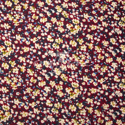 Плательная ткань "Софи" 5.1, 75 гр/м2, шир.150 см, принт растительный - купить в Нижнекамске. Цена 243.96 руб.