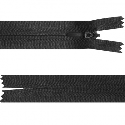 Молния потайная Т3, 18 см, полиэстер, цвет чёрный - купить в Нижнекамске. Цена: 4.90 руб.