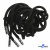 Шнурки #107-05, круглые 130 см, декор.наконечник, цв.чёрный - купить в Нижнекамске. Цена: 22.56 руб.