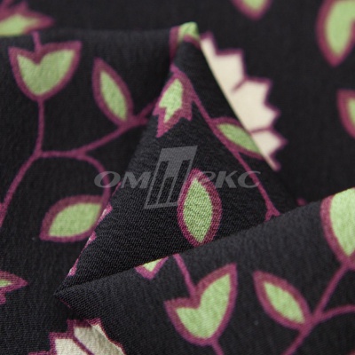 Плательная ткань "Фламенко" 10.1, 80 гр/м2, шир.150 см, принт растительный - купить в Нижнекамске. Цена 241.49 руб.